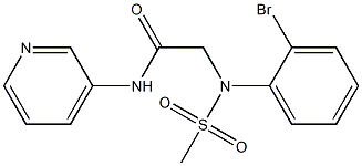 2-[2-bromo(methylsulfonyl)anilino]-N-pyridin-3-ylacetamide Struktur