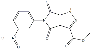 methyl 5-{3-nitrophenyl}-4,6-dioxo-1,3a,4,5,6,6a-hexahydropyrrolo[3,4-c]pyrazole-3-carboxylate Struktur