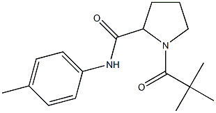 1-(2,2-dimethylpropanoyl)-N-(4-methylphenyl)-2-pyrrolidinecarboxamide Struktur