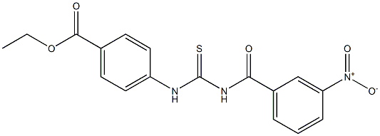 ethyl 4-{[({3-nitrobenzoyl}amino)carbothioyl]amino}benzoate Struktur