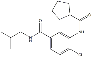 4-chloro-3-[(cyclopentylcarbonyl)amino]-N-isobutylbenzamide Struktur