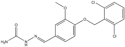 4-[(2,6-dichlorobenzyl)oxy]-3-methoxybenzaldehyde semicarbazone Struktur