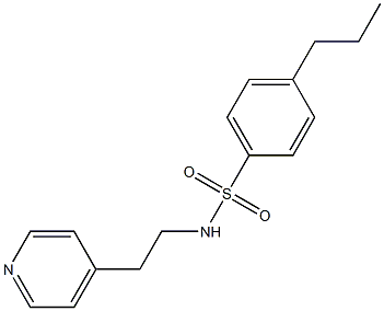 4-propyl-N-[2-(4-pyridinyl)ethyl]benzenesulfonamide Struktur