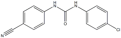 N-(4-chlorophenyl)-N'-(4-cyanophenyl)urea Struktur