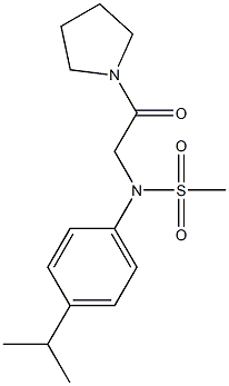 N-(4-isopropylphenyl)-N-(2-oxo-2-pyrrolidin-1-ylethyl)methanesulfonamide Struktur