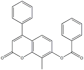 8-methyl-2-oxo-4-phenyl-2H-chromen-7-yl benzoate Struktur