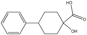 1-hydroxy-4-phenylcyclohexanecarboxylic acid Struktur