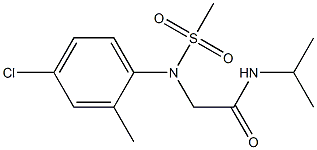 2-[4-chloro-2-methyl(methylsulfonyl)anilino]-N-isopropylacetamide Struktur