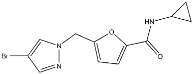 5-[(4-bromo-1H-pyrazol-1-yl)methyl]-N-cyclopropyl-2-furamide Struktur