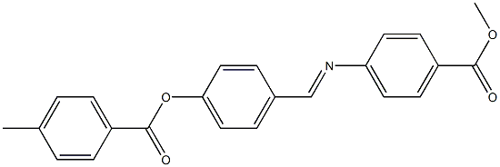 4-({[4-(methoxycarbonyl)phenyl]imino}methyl)phenyl 4-methylbenzoate Struktur