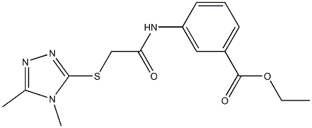 ethyl 3-({[(4,5-dimethyl-4H-1,2,4-triazol-3-yl)sulfanyl]acetyl}amino)benzoate Struktur