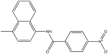 4-nitro-N-(4-methyl-1-naphthyl)benzamide Struktur