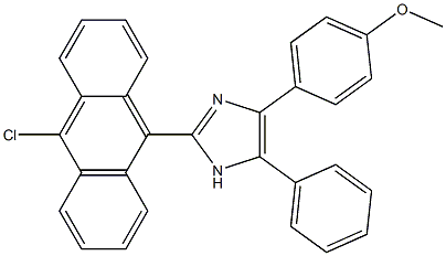 4-[2-(10-chloro-9-anthryl)-5-phenyl-1H-imidazol-4-yl]phenyl methyl ether Struktur