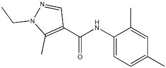 N-(2,4-dimethylphenyl)-1-ethyl-5-methyl-1H-pyrazole-4-carboxamide Struktur