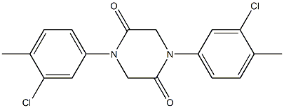 1,4-bis(3-chloro-4-methylphenyl)-2,5-piperazinedione Struktur