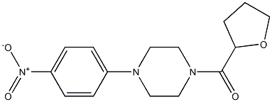 1-{4-nitrophenyl}-4-(tetrahydro-2-furanylcarbonyl)piperazine Struktur