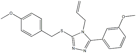 4-allyl-3-[(4-methoxybenzyl)sulfanyl]-5-(3-methoxyphenyl)-4H-1,2,4-triazole Struktur