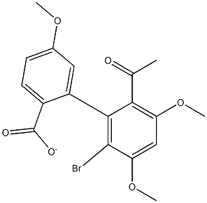 2-acetyl-6-bromo-3,5-dimethoxyphenyl4-methoxybenzoate Struktur