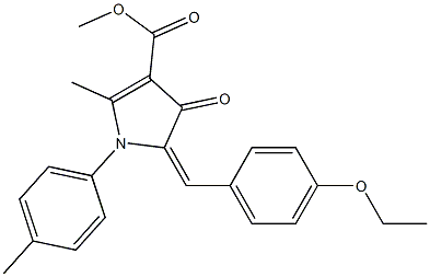 methyl 5-(4-ethoxybenzylidene)-2-methyl-1-(4-methylphenyl)-4-oxo-4,5-dihydro-1H-pyrrole-3-carboxylate Struktur