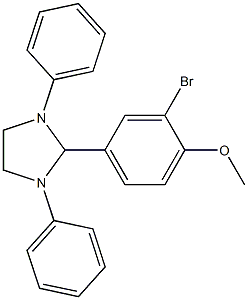 2-(3-bromo-4-methoxyphenyl)-1,3-diphenylimidazolidine Struktur