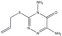 3-(allylsulfanyl)-4,6-diamino-1,2,4-triazin-5(4H)-one Struktur