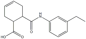 6-[(3-ethylanilino)carbonyl]-3-cyclohexene-1-carboxylic acid Struktur