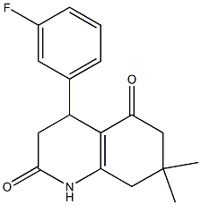 4-(3-fluorophenyl)-7,7-dimethyl-4,6,7,8-tetrahydro-2,5(1H,3H)-quinolinedione Struktur