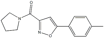 5-(4-methylphenyl)-3-(1-pyrrolidinylcarbonyl)isoxazole Struktur