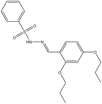 N'-(2,4-dipropoxybenzylidene)benzenesulfonohydrazide Struktur