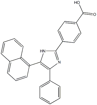 4-[5-(1-naphthyl)-4-phenyl-1H-imidazol-2-yl]benzoic acid Struktur