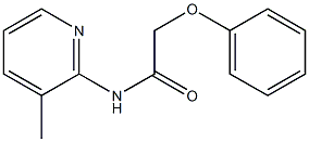 N-(3-methyl-2-pyridinyl)-2-phenoxyacetamide Struktur