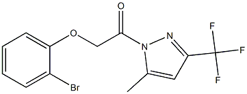 2-bromophenyl 2-[5-methyl-3-(trifluoromethyl)-1H-pyrazol-1-yl]-2-oxoethyl ether Struktur