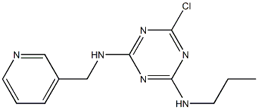 N-[4-chloro-6-(propylamino)-1,3,5-triazin-2-yl]-N-(3-pyridinylmethyl)amine Struktur