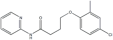 4-(4-chloro-2-methylphenoxy)-N-(2-pyridinyl)butanamide Struktur