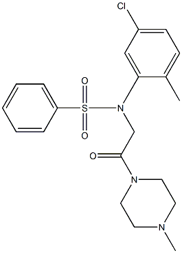 N-(5-chloro-2-methylphenyl)-N-[2-(4-methyl-1-piperazinyl)-2-oxoethyl]benzenesulfonamide Struktur