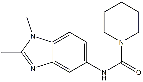 N-(1,2-dimethyl-1H-benzimidazol-5-yl)-1-piperidinecarboxamide Struktur