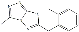 3-methyl-6-(2-methylbenzyl)[1,2,4]triazolo[3,4-b][1,3,4]thiadiazole Struktur