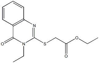 ethyl [(3-ethyl-4-oxo-3,4-dihydro-2-quinazolinyl)sulfanyl]acetate Struktur