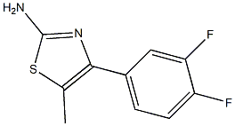 4-(3,4-difluorophenyl)-5-methyl-1,3-thiazol-2-ylamine Struktur