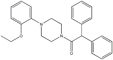 1-(diphenylacetyl)-4-(2-ethoxyphenyl)piperazine Struktur