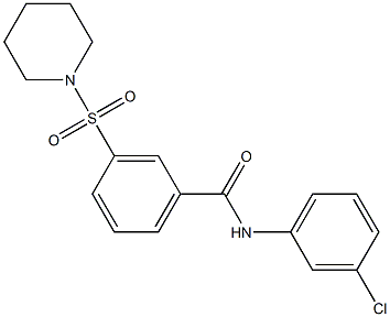 N-(3-chlorophenyl)-3-(piperidin-1-ylsulfonyl)benzamide Struktur