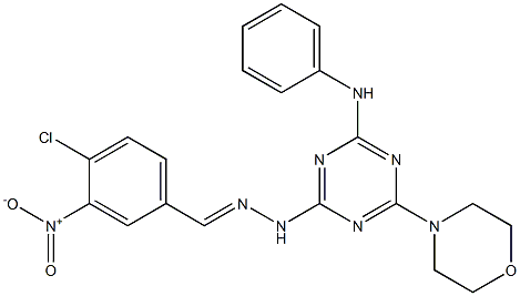 4-chloro-3-nitrobenzaldehyde [4-anilino-6-(4-morpholinyl)-1,3,5-triazin-2-yl]hydrazone Struktur