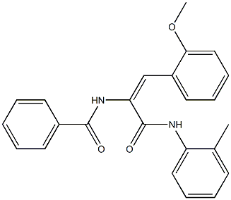 N-[2-(2-methoxyphenyl)-1-(2-toluidinocarbonyl)vinyl]benzamide Struktur