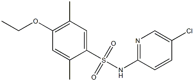 N-(5-chloro-2-pyridinyl)-4-ethoxy-2,5-dimethylbenzenesulfonamide Struktur