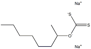 sodium 1-methylheptyl xanthate Struktur