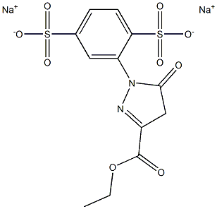 Disodium 1-(3-ethoxycarbonyl-5-oxo-2-pyrazolin-1-yl)-2,5-benzenedisulfonate Struktur