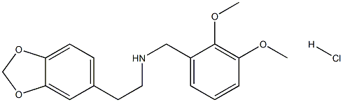 N-(2,3-Dimethoxybenzyl)-3,4-methylenedioxyphenethylamine hydrochloride Struktur