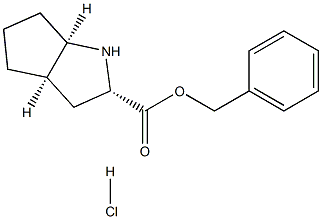 Benzyl (cis,endo)-octahydrocyclopenta[b]pyrrole-2(S)-carboxylate hydrochloride Struktur