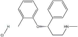 S(+)-N-Methyl-3-(2-methylphenoxy)-3-phenylpropylamine Hydrochloride. Struktur