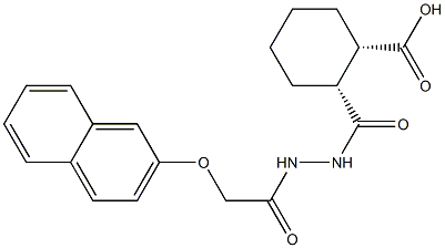 (1S,2R)-2-({2-[2-(2-naphthyloxy)acetyl]hydrazino}carbonyl)cyclohexanecarboxylic acid Struktur